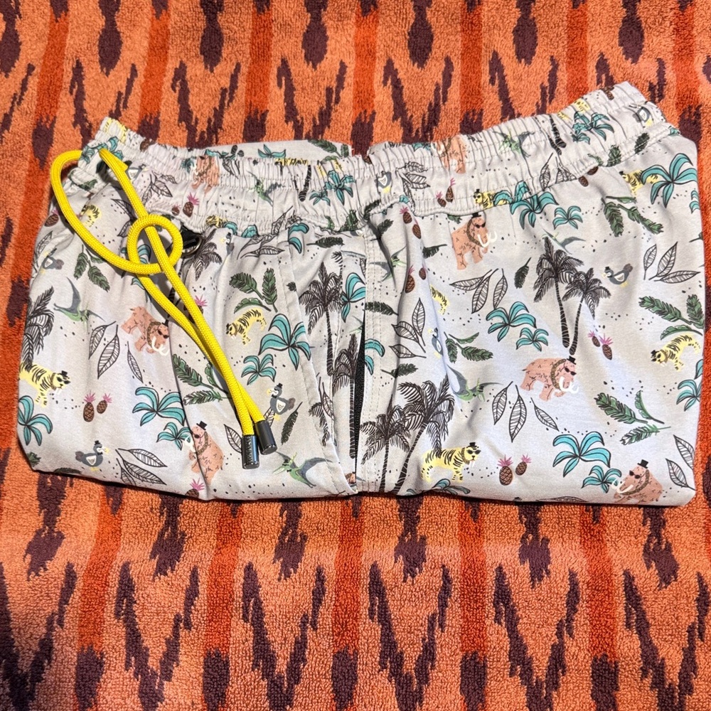 Baja llamaTropical Print Men's swimming athletic Shorts - Picture 11 of 11